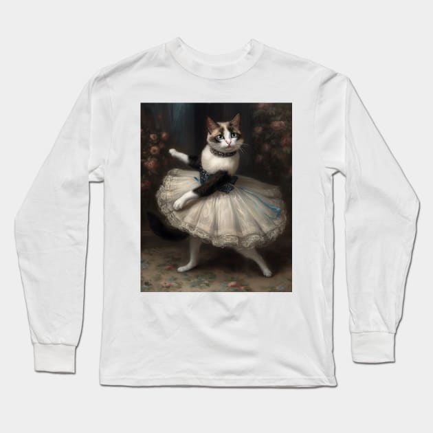 ballet cat 2 Long Sleeve T-Shirt by summer-sun-art